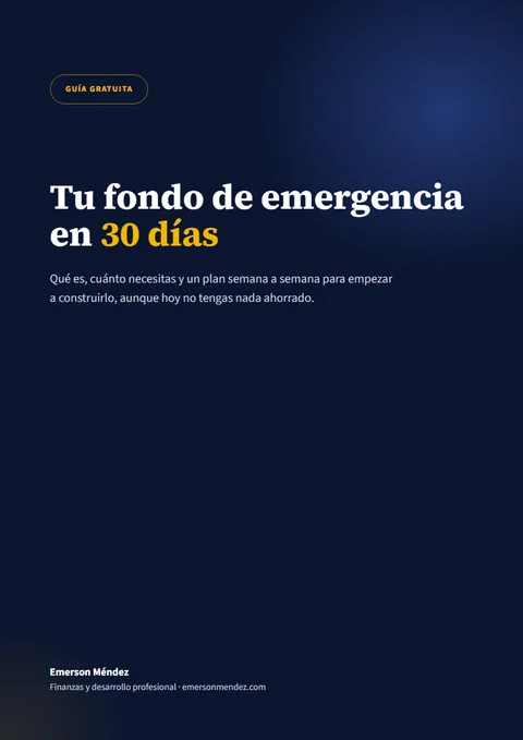 Portada de la guía Tu fondo de emergencia en 30 días